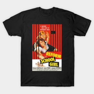 Vintage Drive-In Movie Poster - Reform School Girls T-Shirt